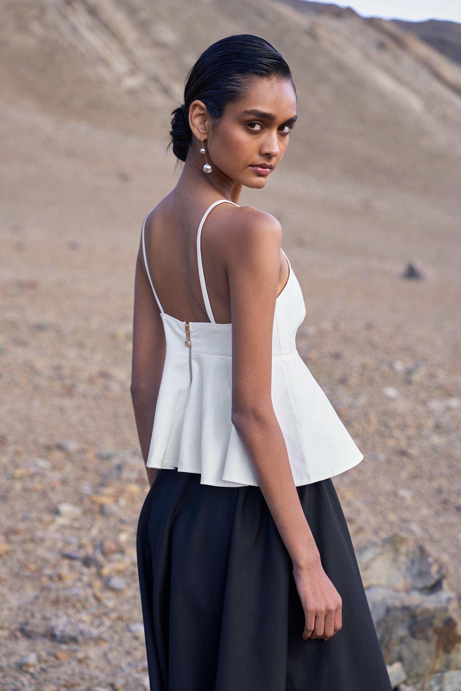 FLARED PEPLUM TOP - dash and dot