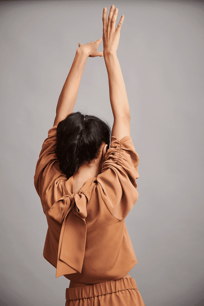 CARAMEL PALAZZO SET - dash and dot dash and dot