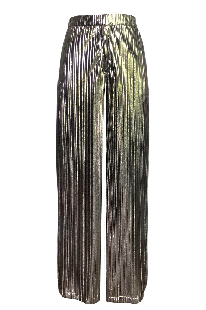 PLEATED LAMÉ PANT - dash and dot dash and dot