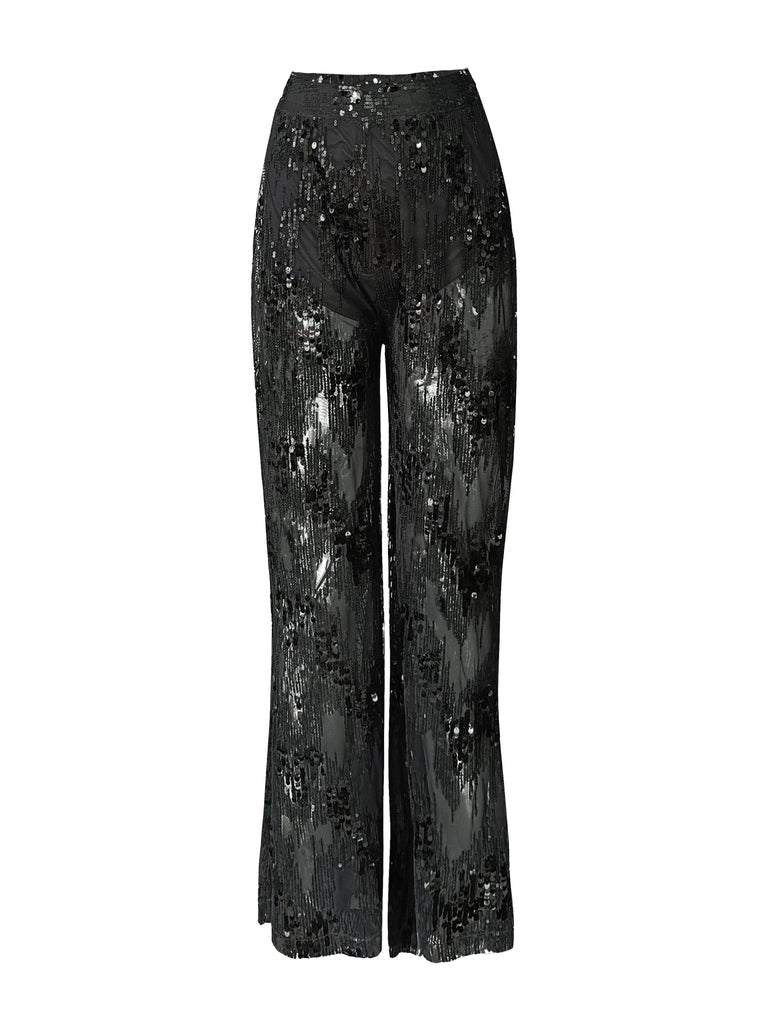 SHEER SEQUIN PANT - dash and dot dash and dot