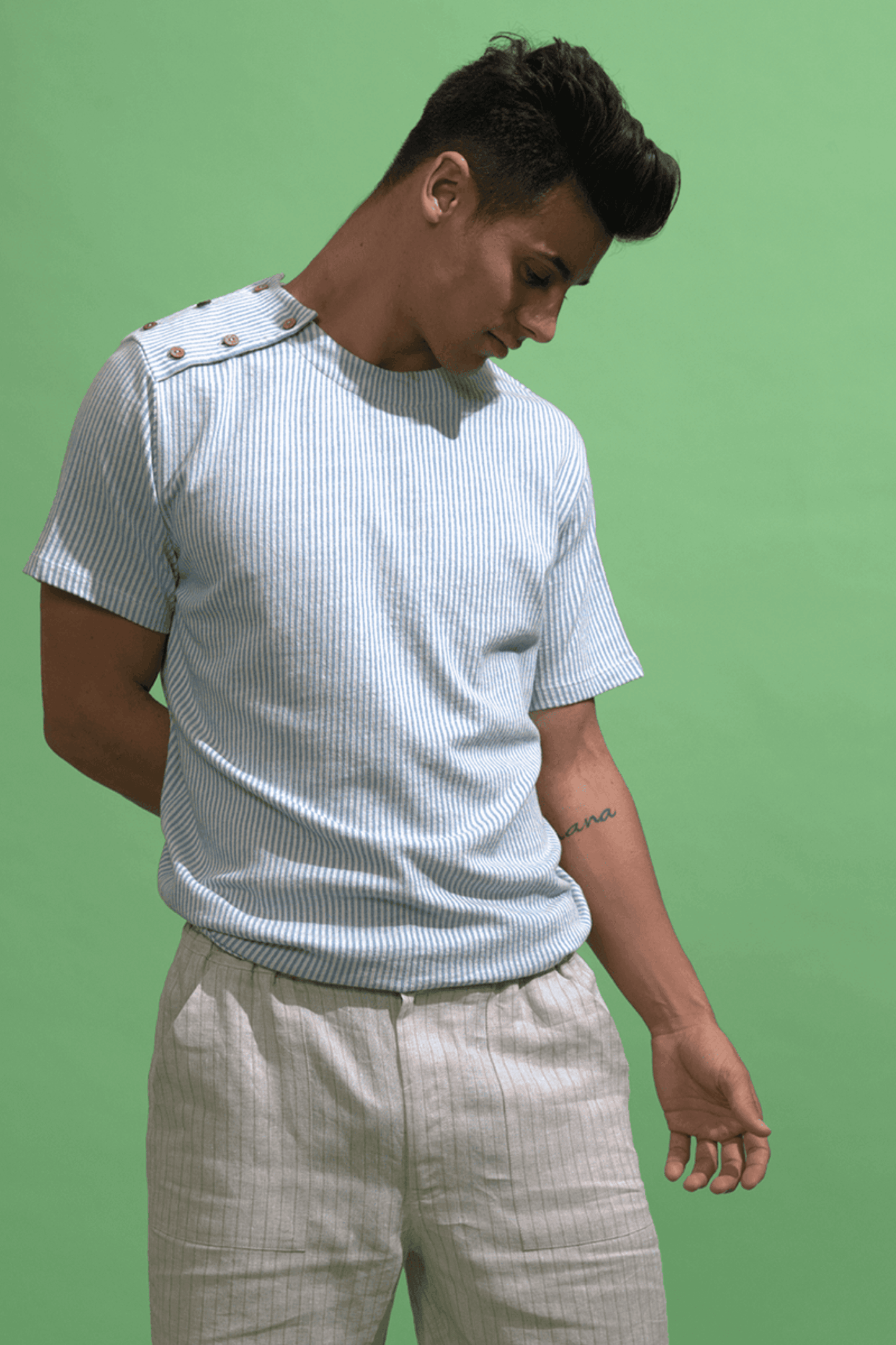DOUBLE SHOULDER PLACKET POLO - dash and dot