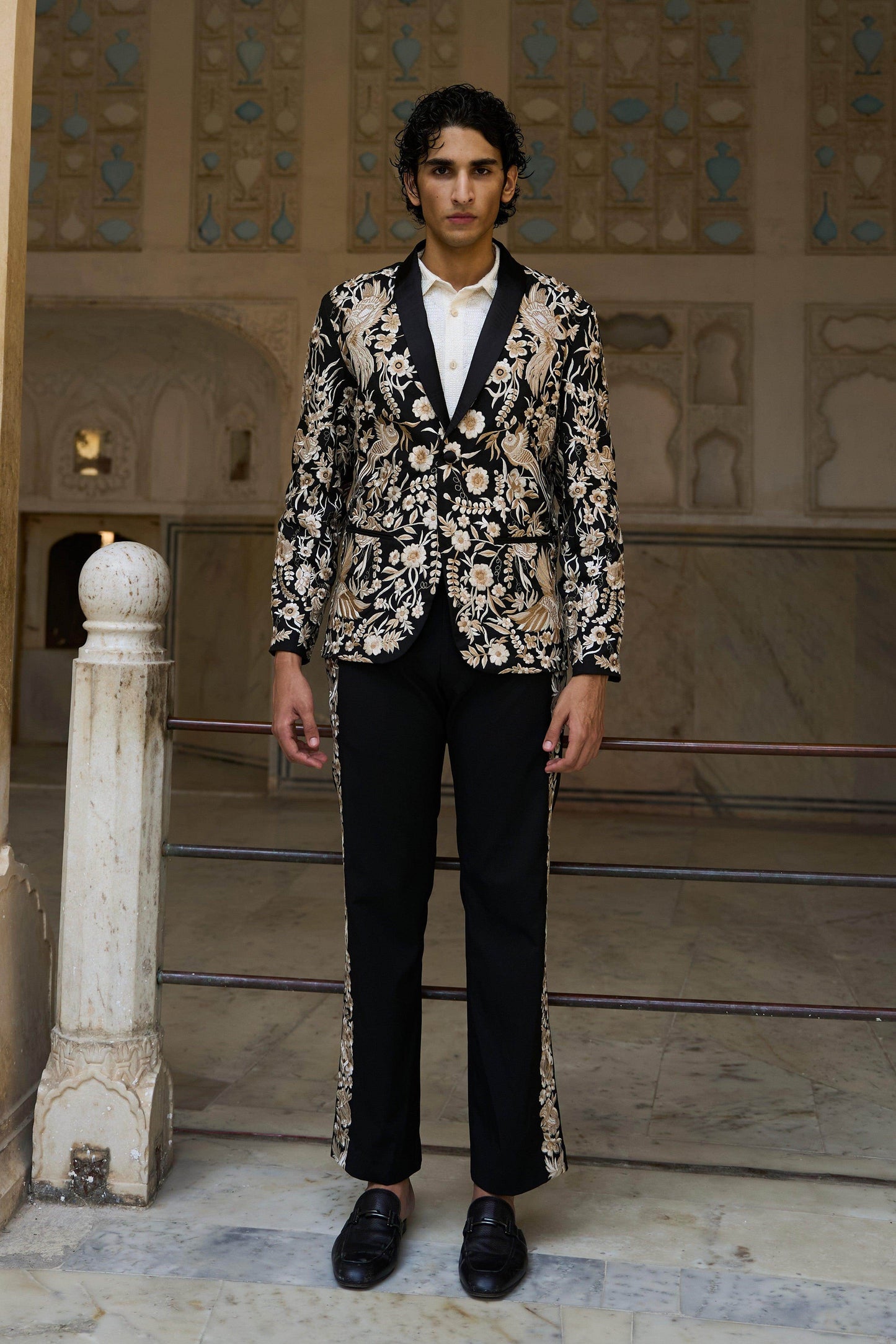 EMBROIDERED JACKET, SHIRT AND PANT - dash and dot