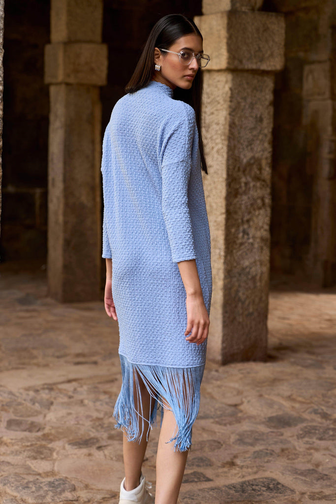 TEXTURED KNIT FRINGE MIDI - dash and dot dash and dot