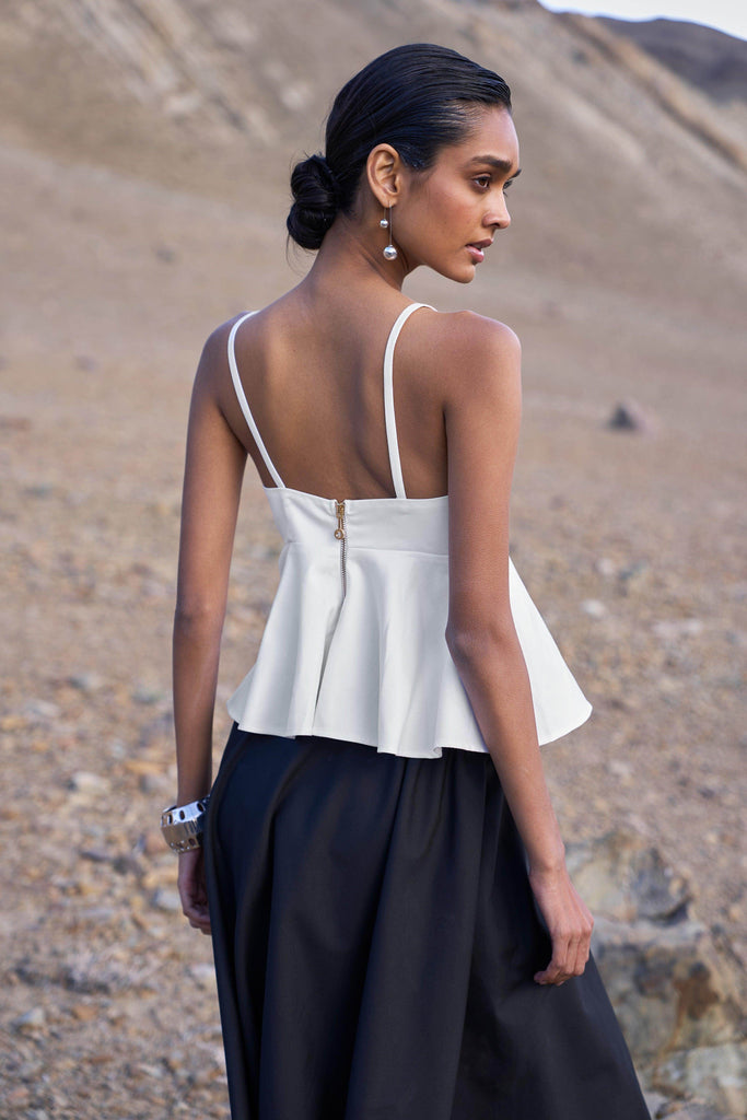 FLARED PEPLUM TOP - dash and dot dash and dot