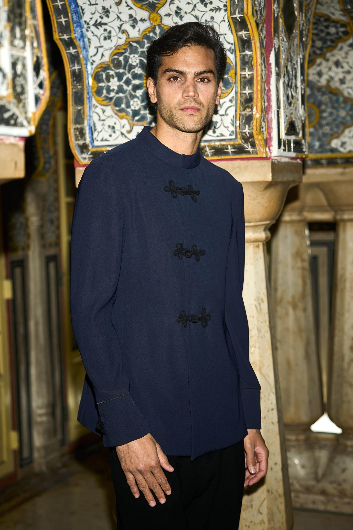 CONTRAST KNOT BUTTON SUIT - dash and dot