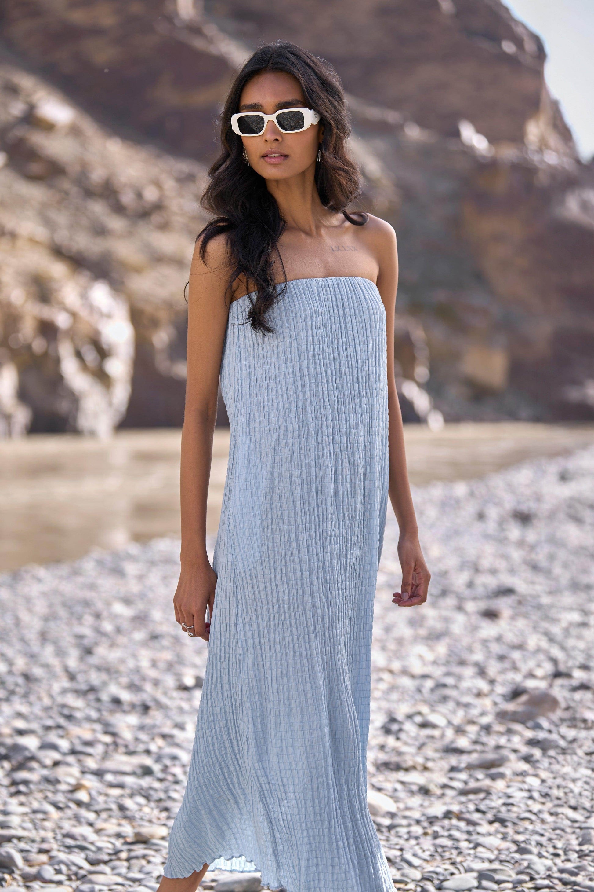 CRUSHED CRINKLED MIDI - dash and dot