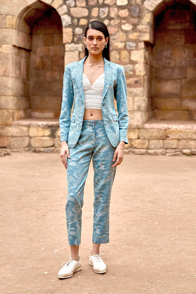 INDIGO JACQUARD PANT - dash and dot dash and dot