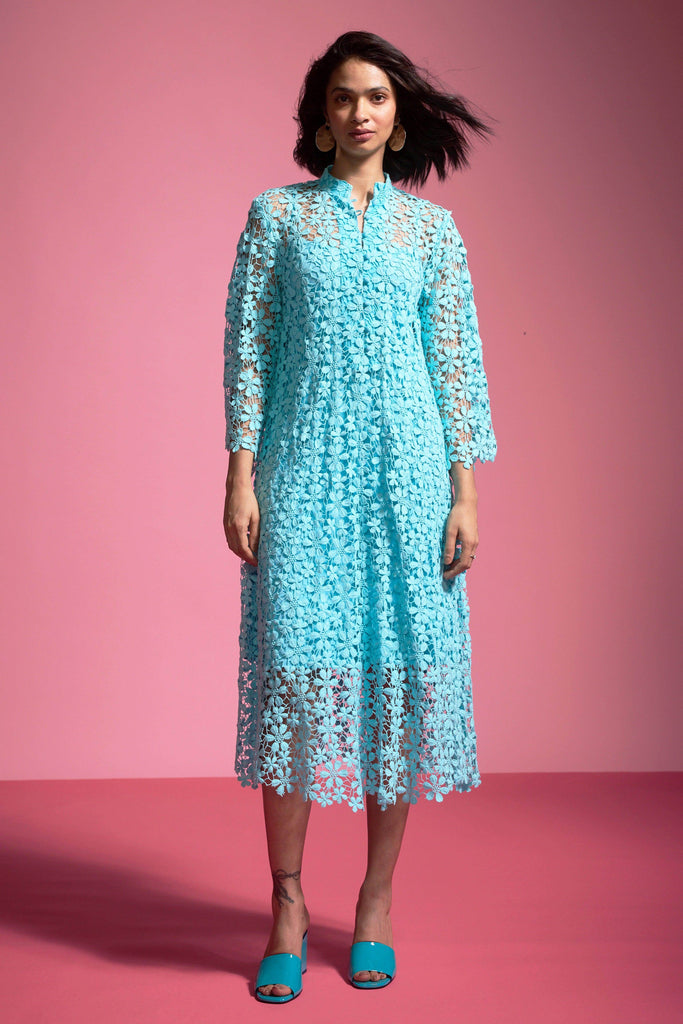 FLORAL LACE MIDI - dash and dot dash and dot
