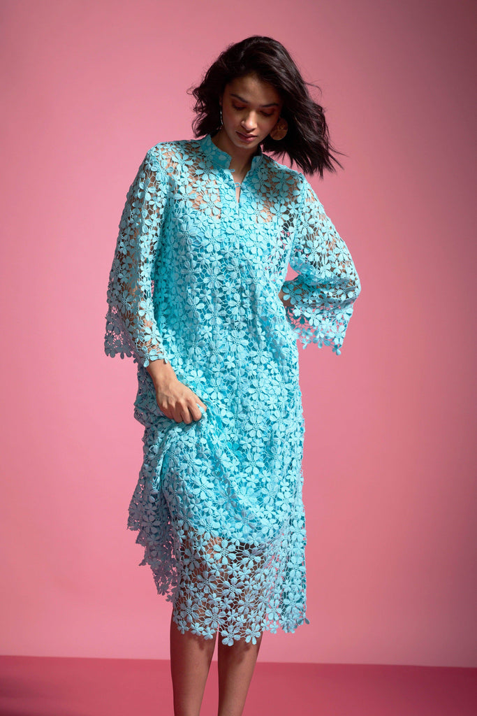 FLORAL LACE MIDI - dash and dot dash and dot