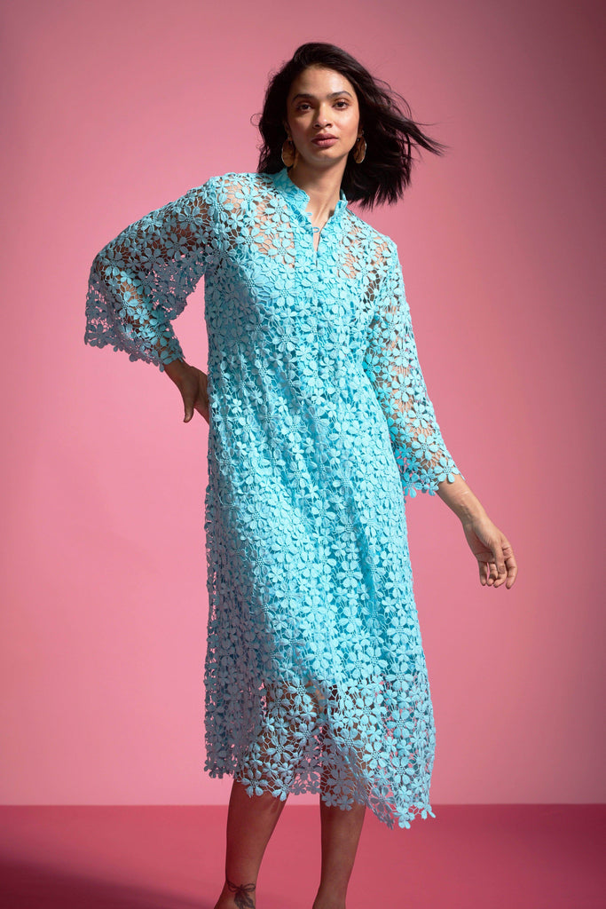 FLORAL LACE MIDI - dash and dot dash and dot