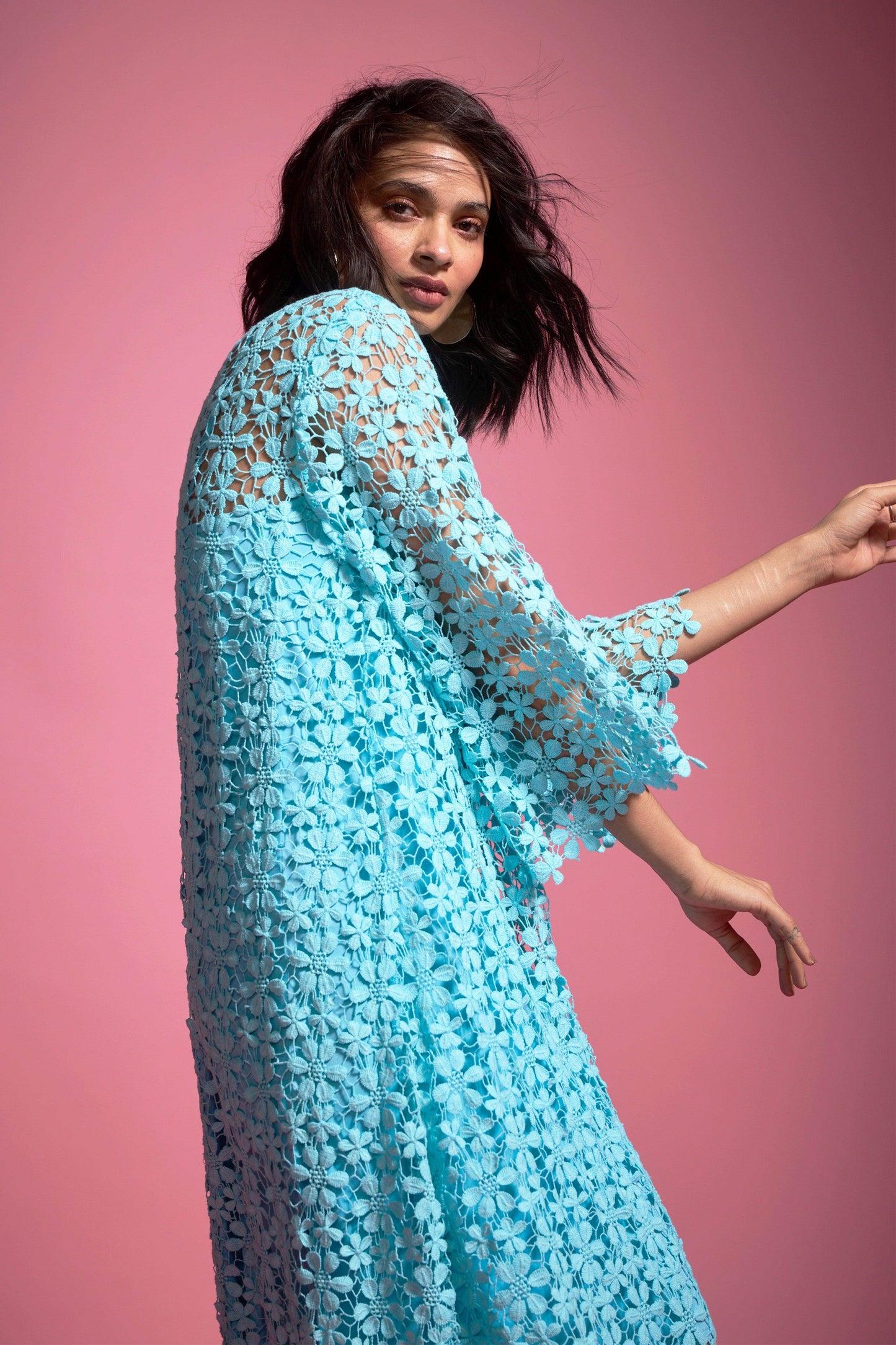 FLORAL LACE MIDI - dash and dot