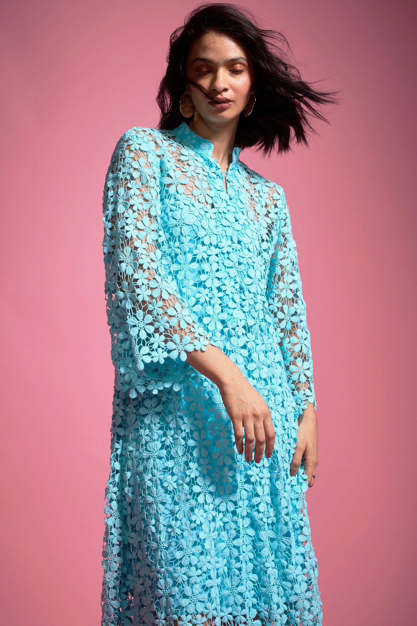 FLORAL LACE MIDI - dash and dot