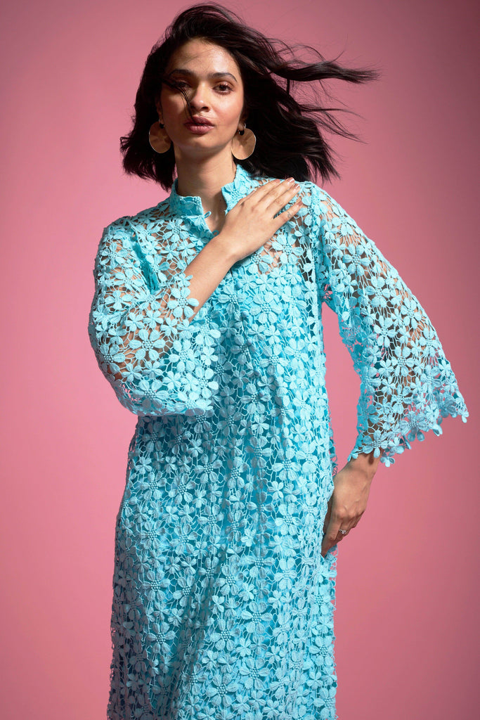 FLORAL LACE MIDI - dash and dot dash and dot