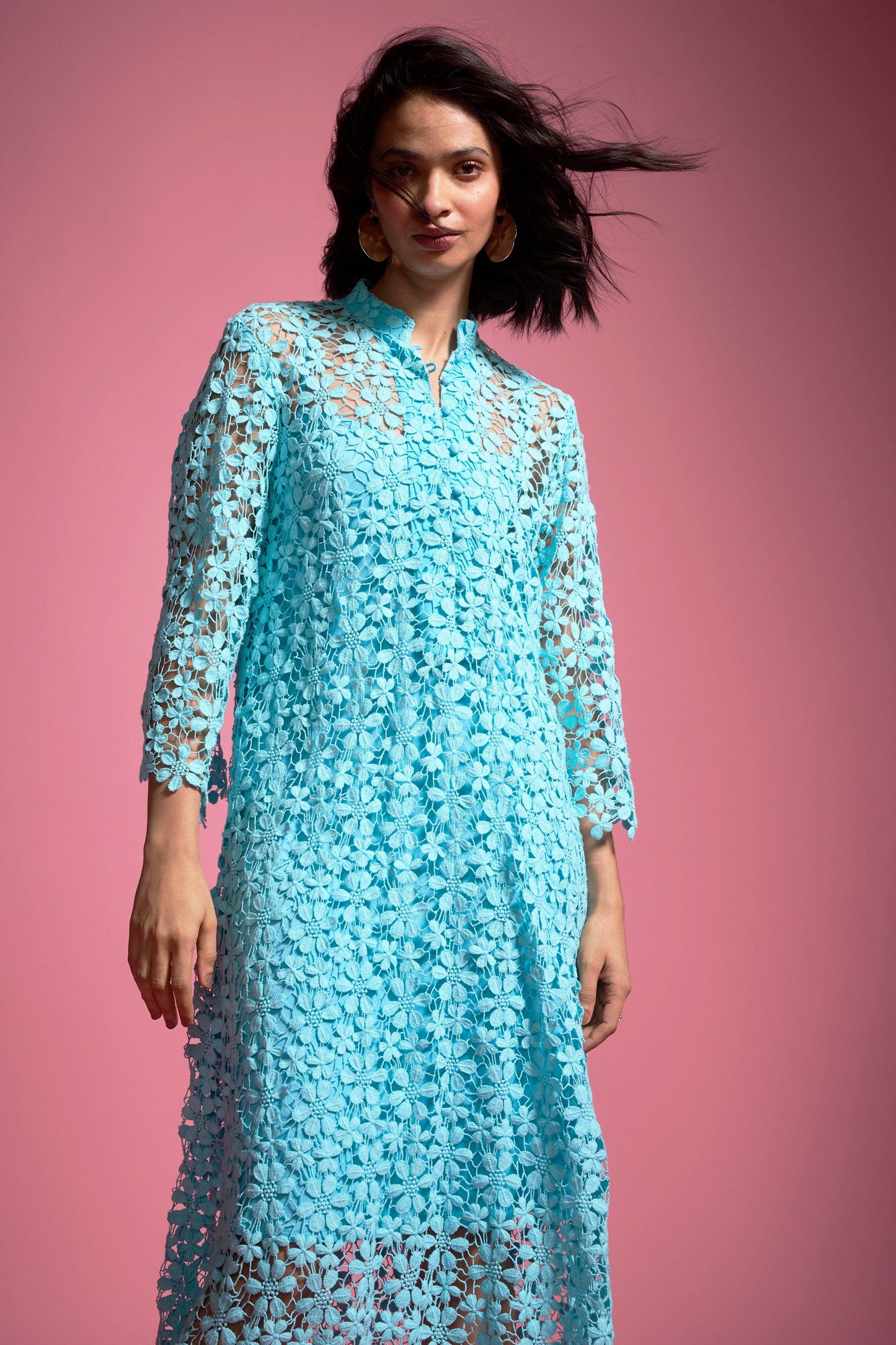 FLORAL LACE MIDI - dash and dot