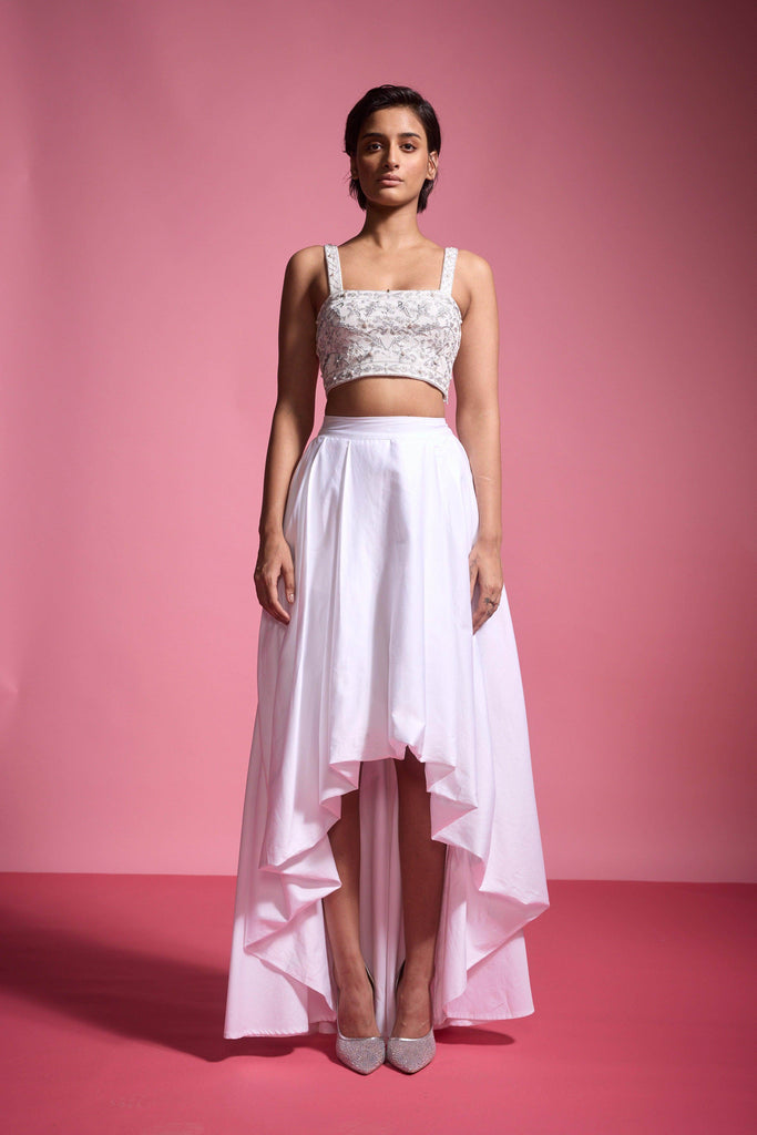 HIGH/LOW SKIRT - dash and dot dash and dot