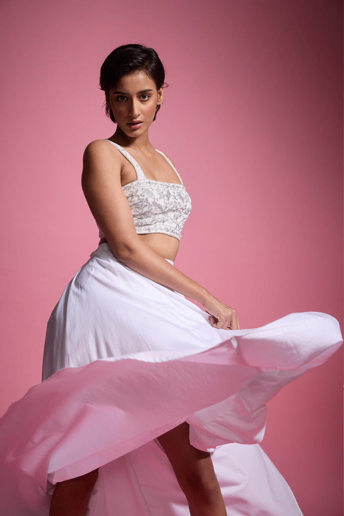 HIGH/LOW SKIRT - dash and dot dash and dot