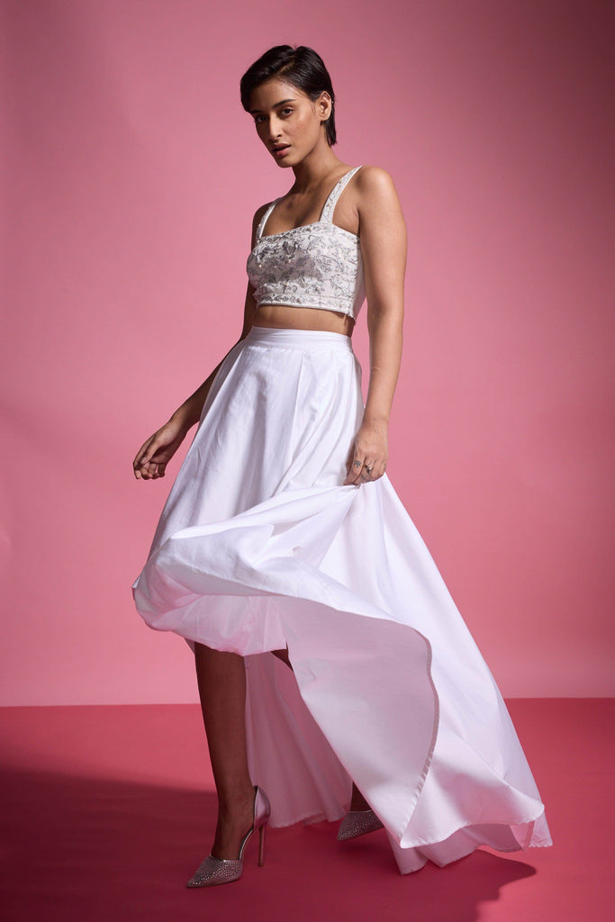 HIGH/LOW SKIRT - dash and dot dash and dot