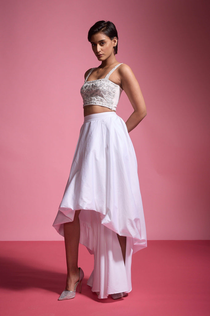 HIGH/LOW SKIRT - dash and dot dash and dot