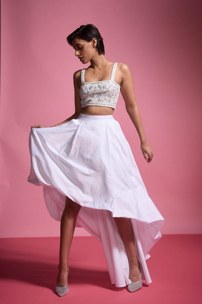 HIGH/LOW SKIRT - dash and dot dash and dot