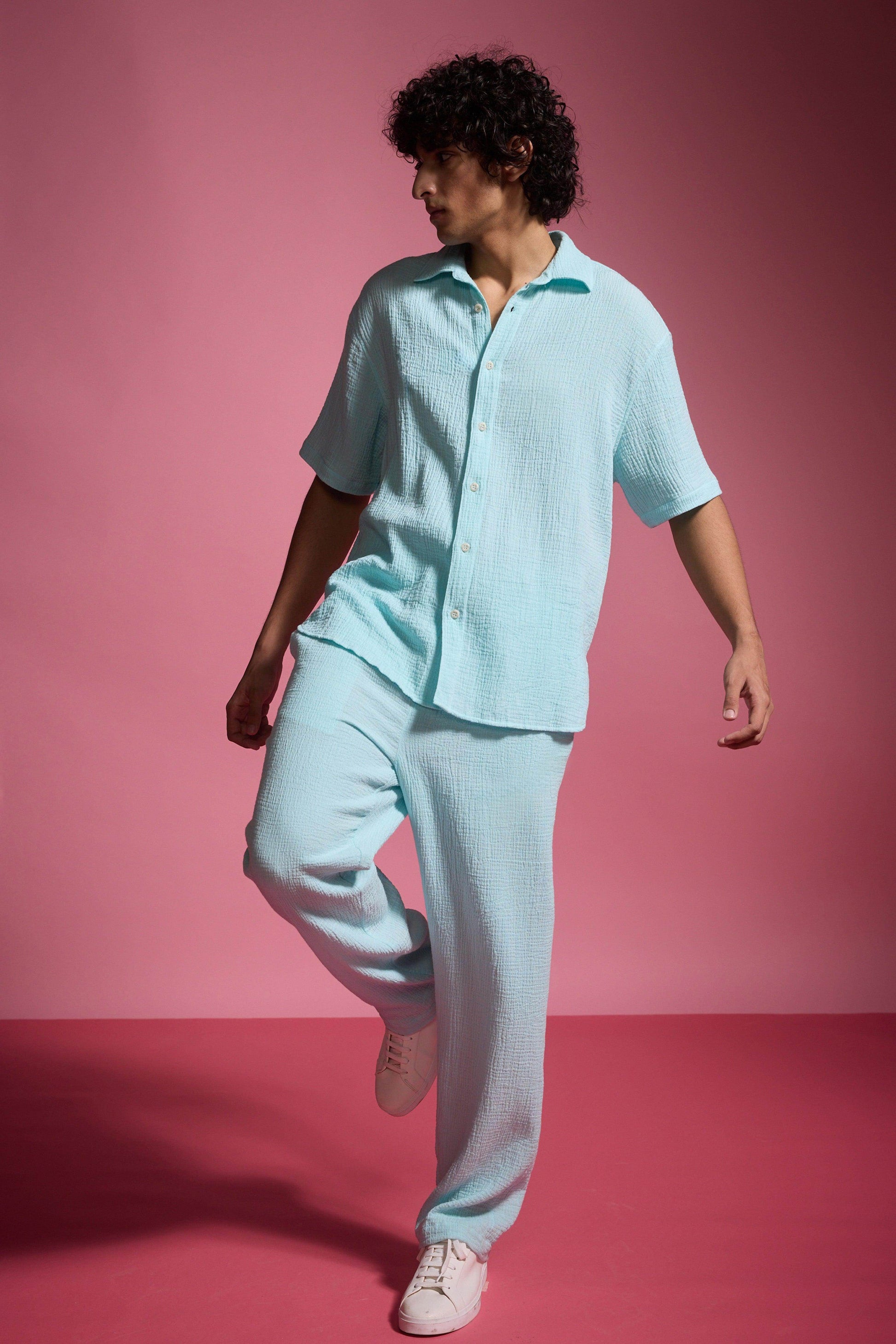 CRINKLE COTTON PANT SET - dash and dot