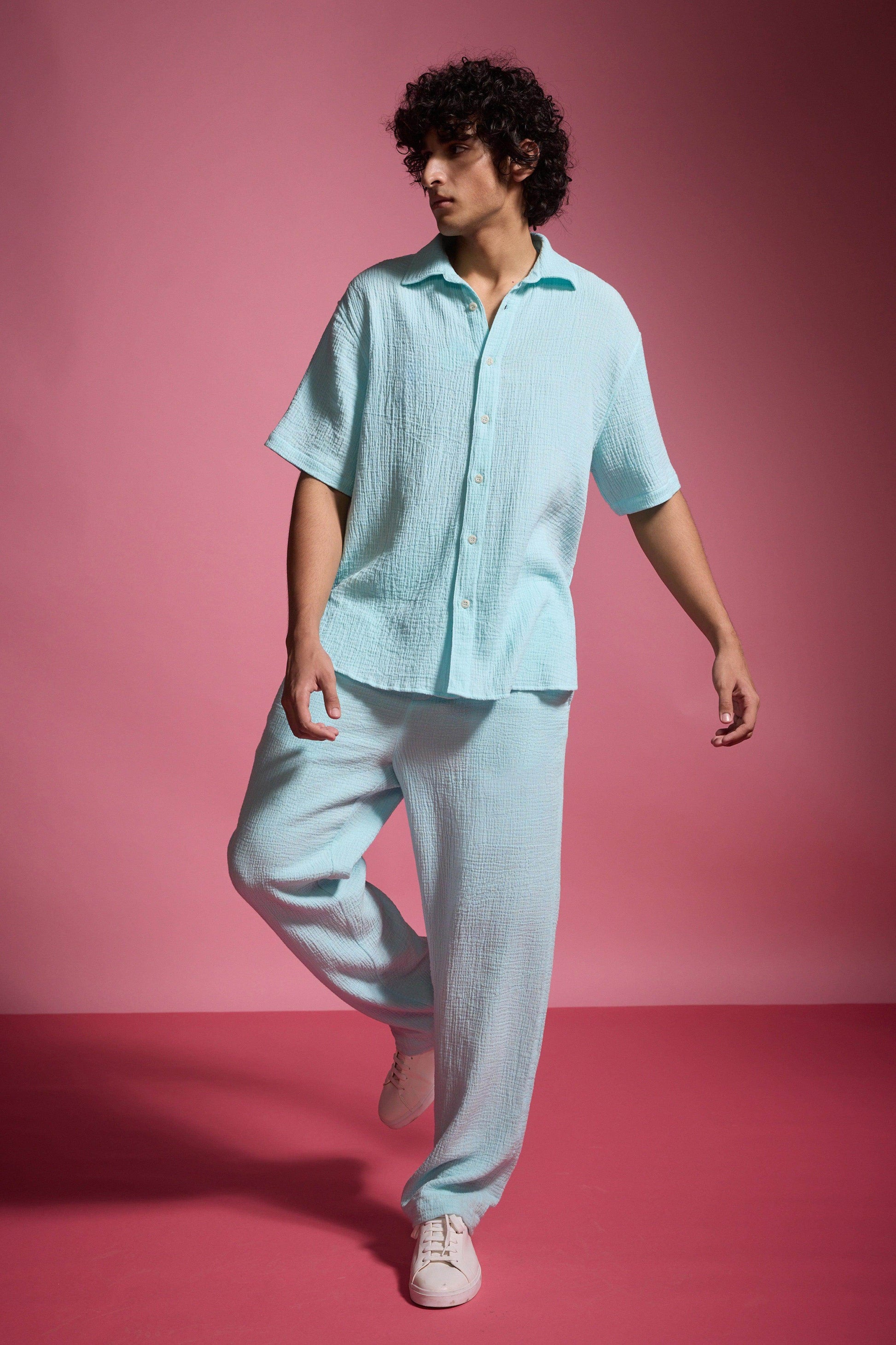 CRINKLE COTTON PANT SET - dash and dot