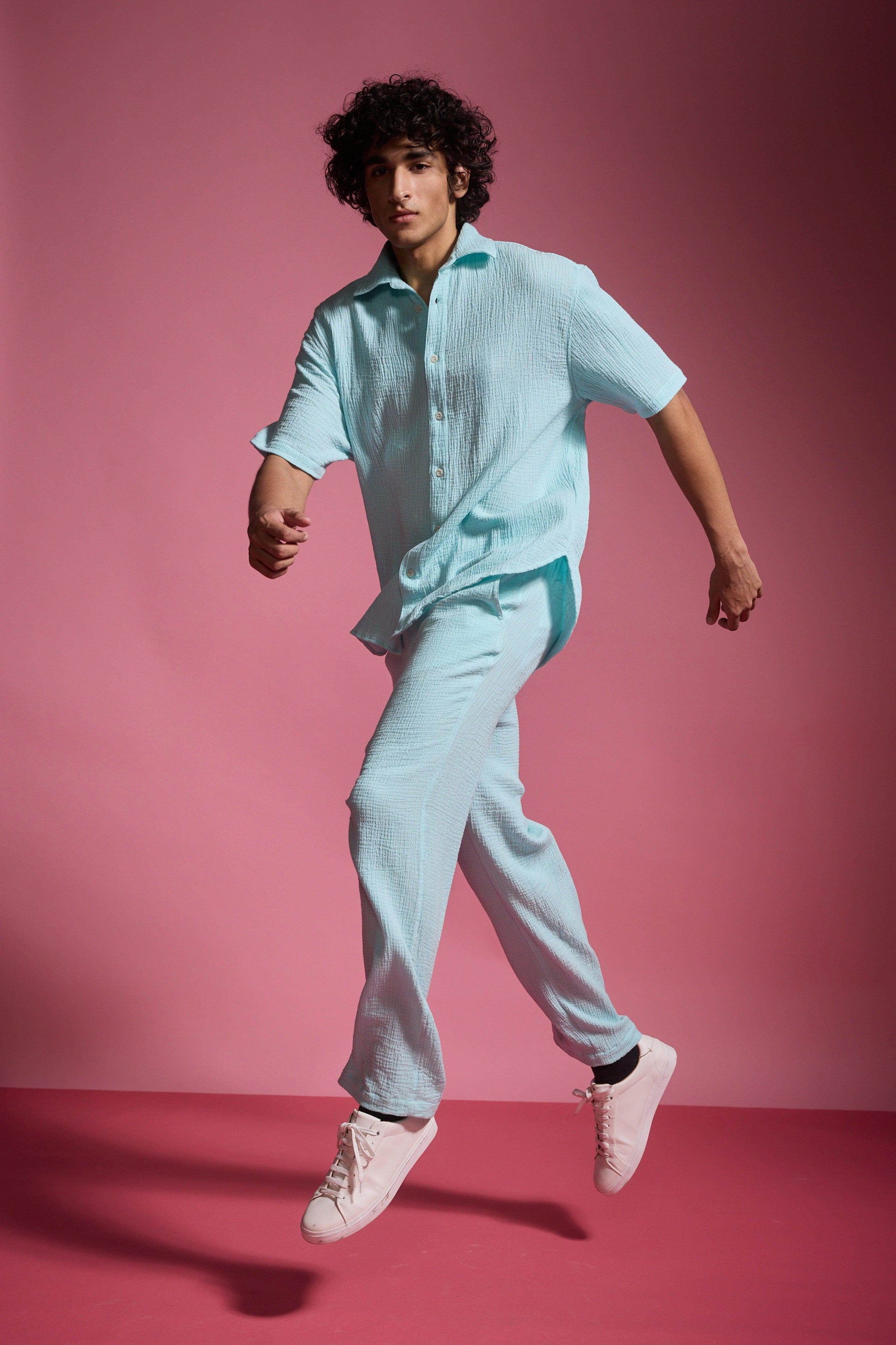 CRINKLE COTTON PANT SET - dash and dot