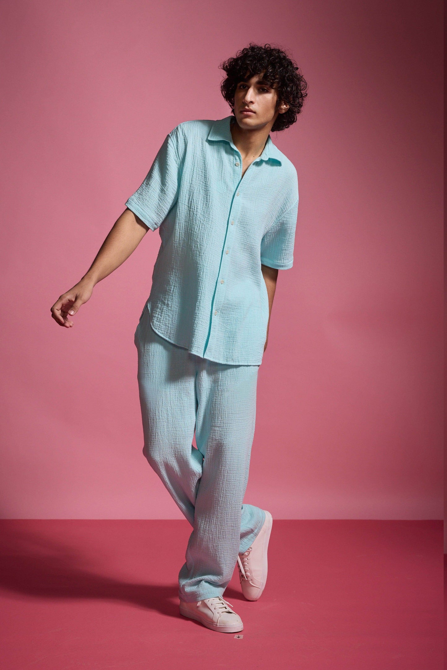 CRINKLE COTTON PANT SET - dash and dot