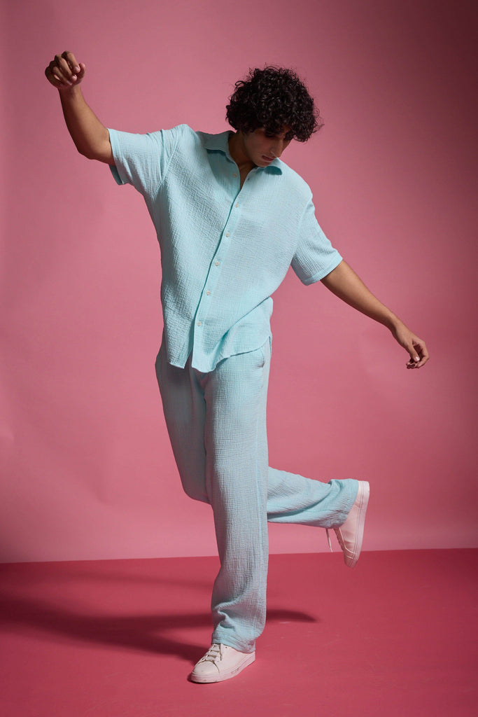 CRINKLE COTTON SHIRT - dash and dot dash and dot