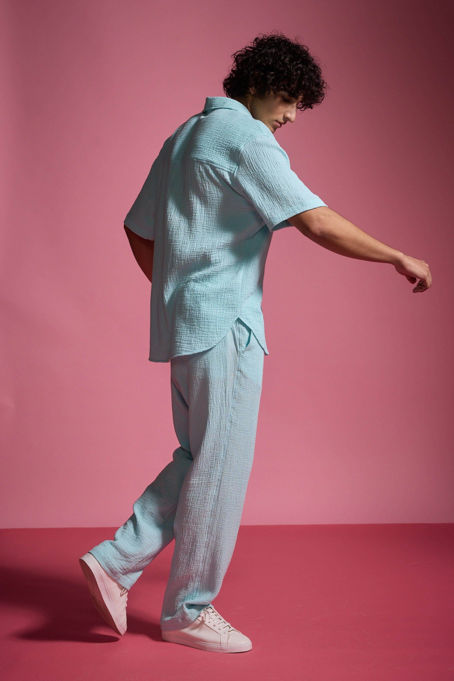 CRINKLE COTTON PANT SET - dash and dot