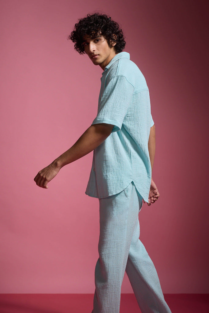 CRINKLE COTTON PANT SET - dash and dot dash and dot