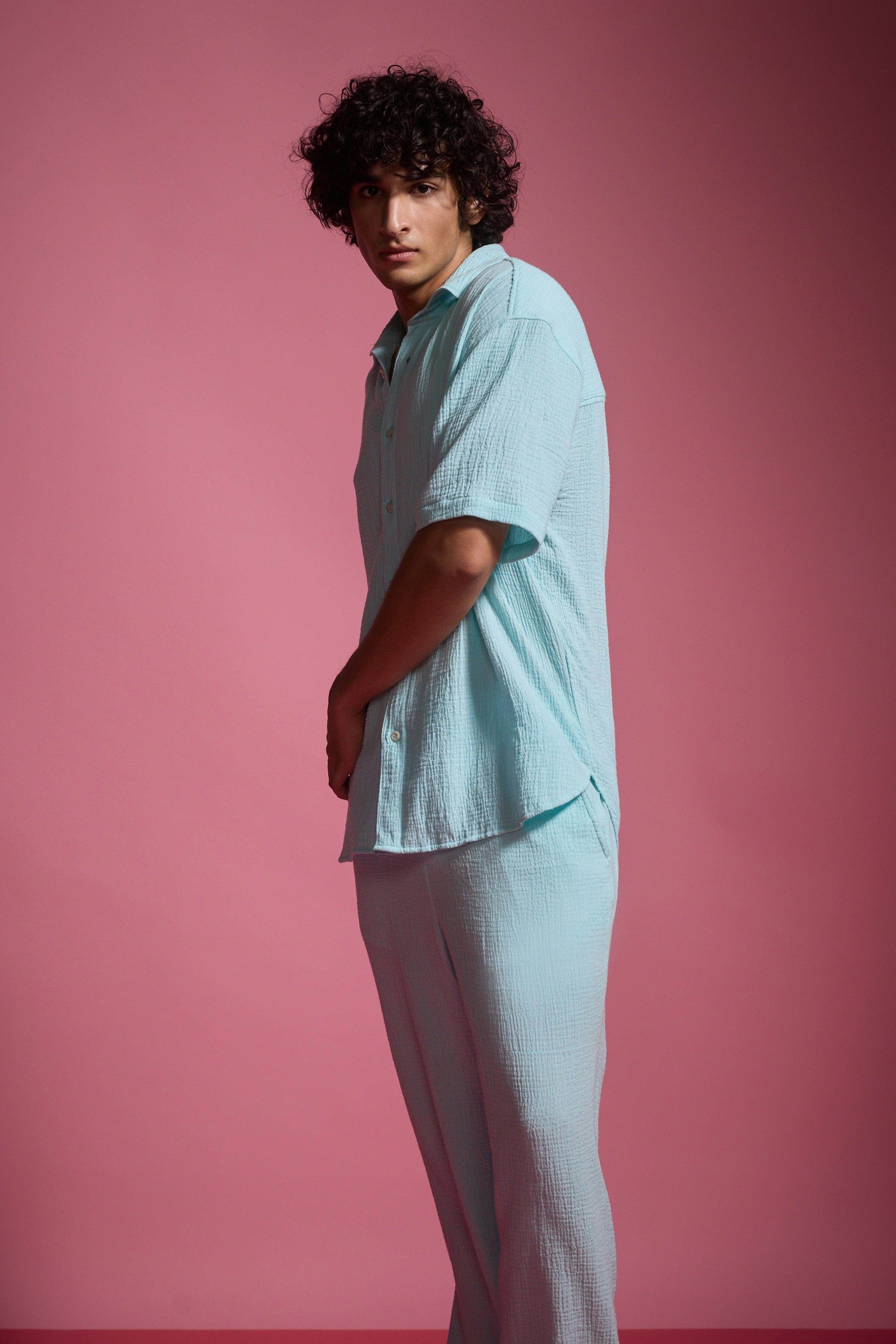 CRINKLE COTTON PANT SET - dash and dot