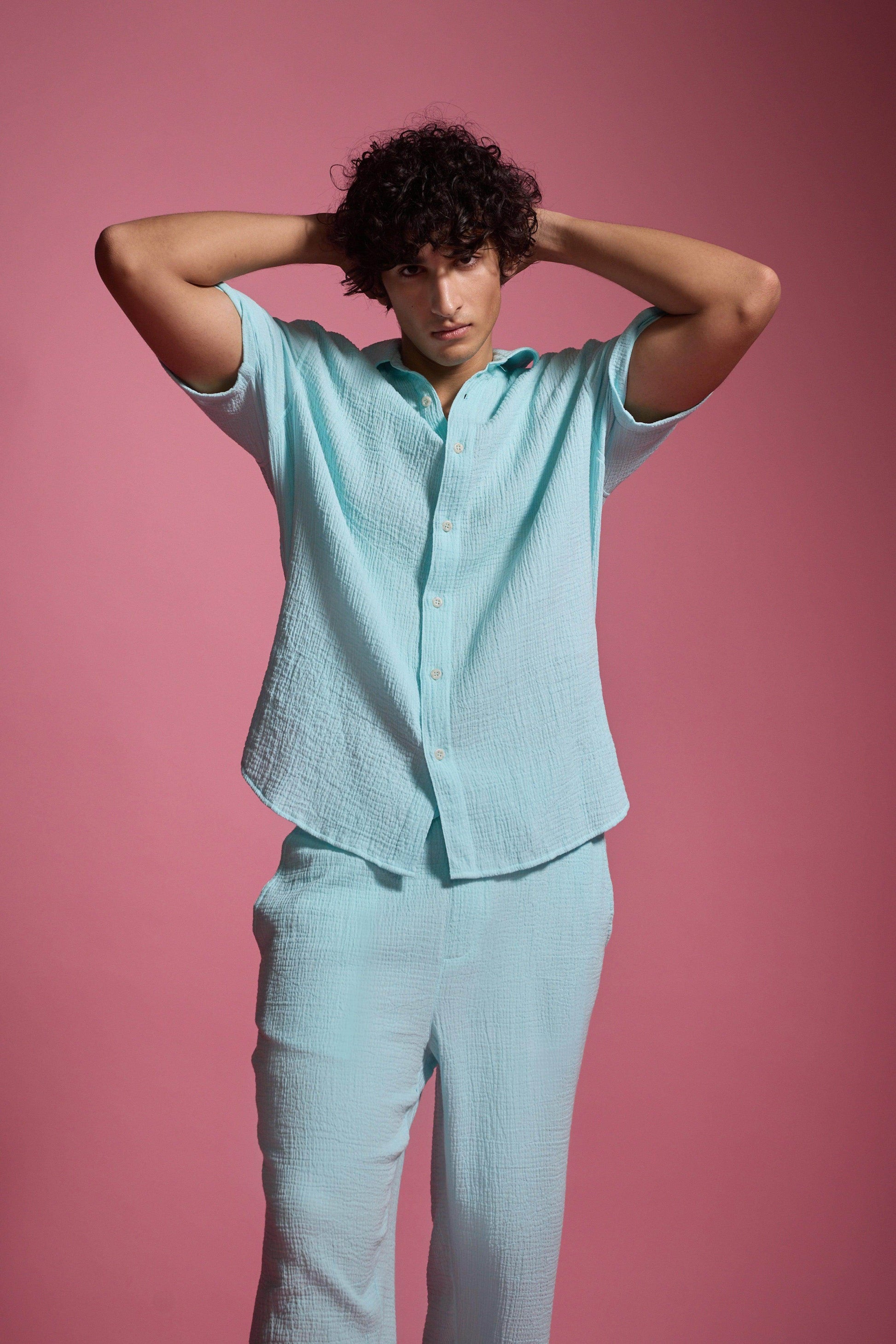 CRINKLE COTTON PANT SET - dash and dot