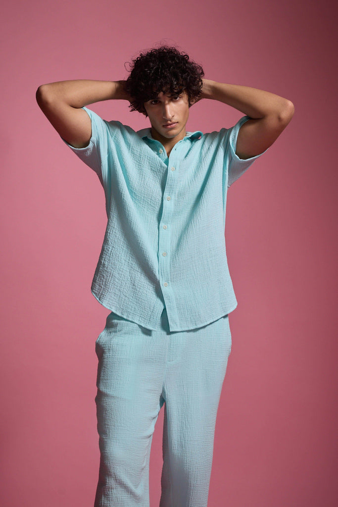 CRINKLE COTTON SHIRT - dash and dot dash and dot