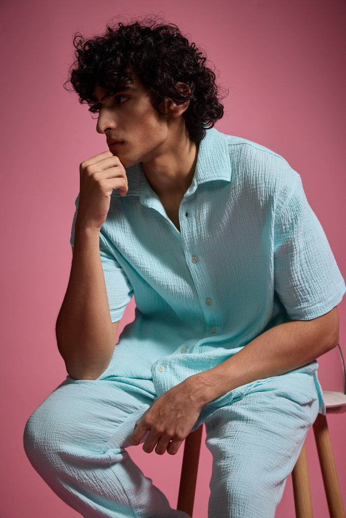 CRINKLE COTTON SHIRT - dash and dot dash and dot