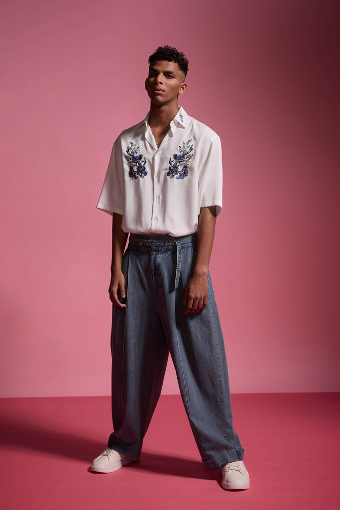 WASHED BELTED JEAN - dash and dot dash and dot