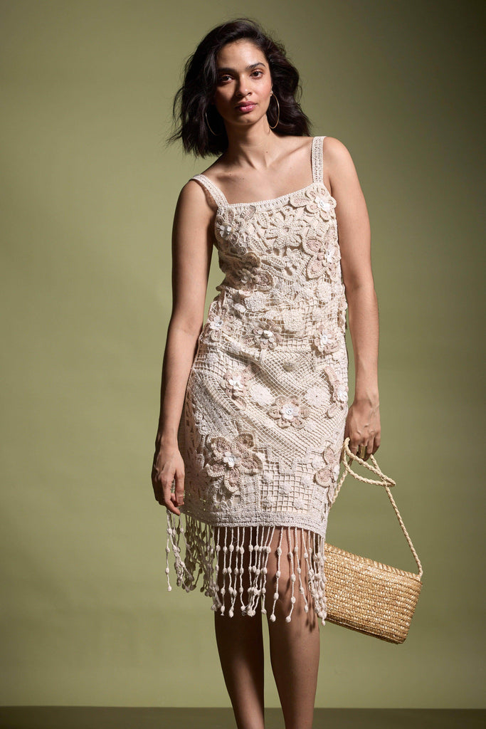 CROCHET FRINGE DRESS - dash and dot dash and dot
