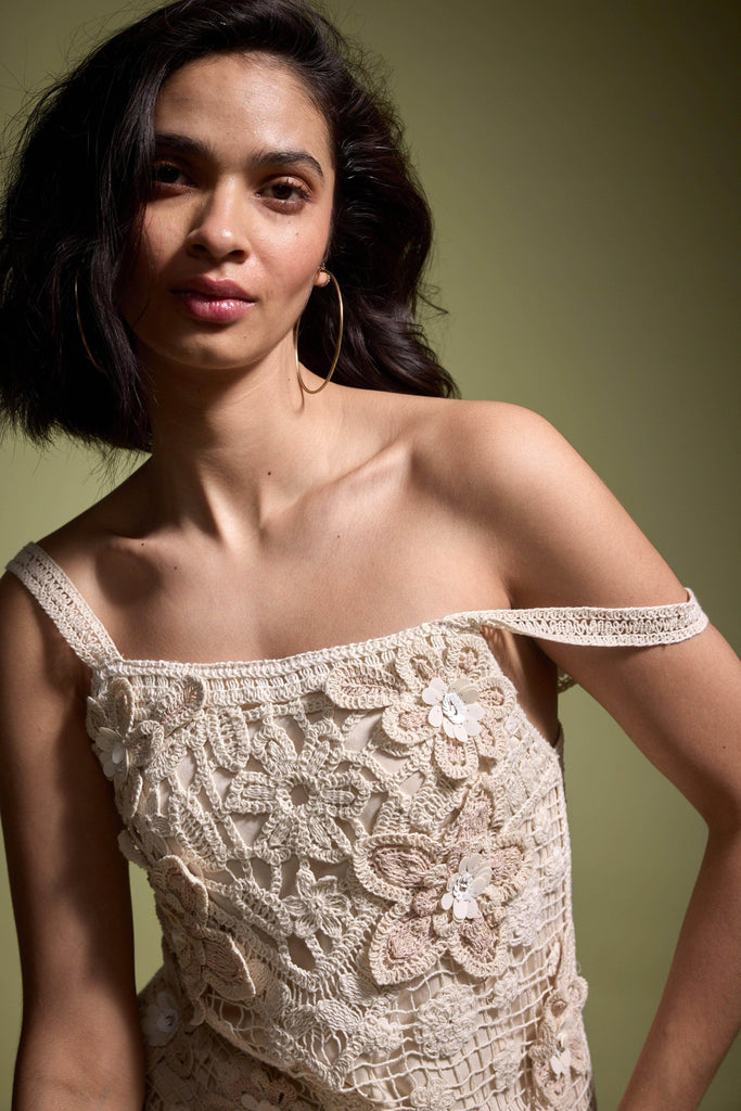 CROCHET FRINGE DRESS - dash and dot dash and dot