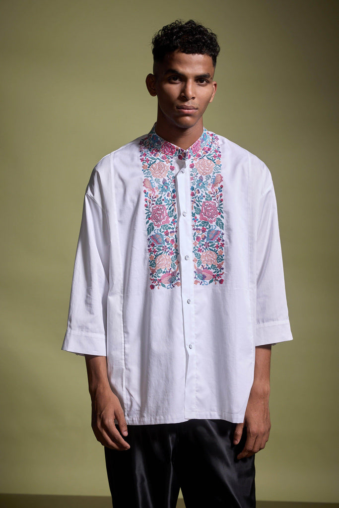 EMBROIDERED BIB SHIRT - dash and dot dash and dot