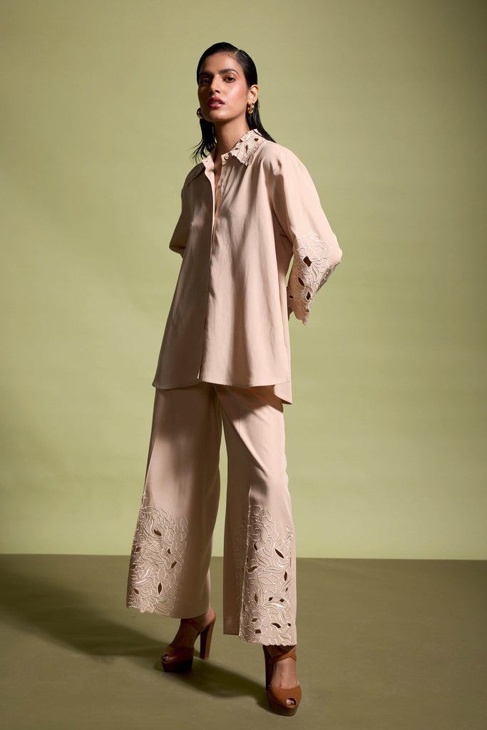 CUTWORK EMBROIDERED SHIRT - dash and dot dash and dot