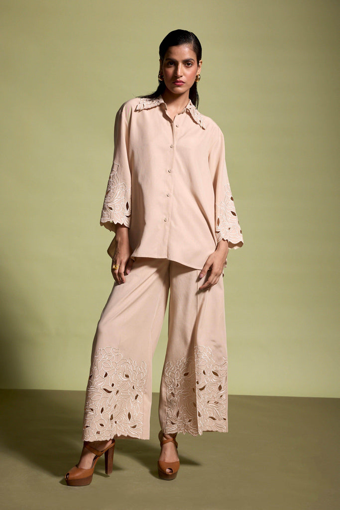 CUTWORK EMBROIDERED PANT - dash and dot dash and dot