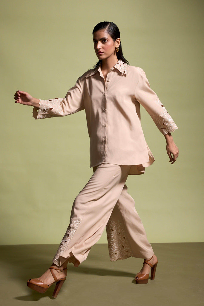 CUTWORK EMBROIDERED PANT - dash and dot dash and dot