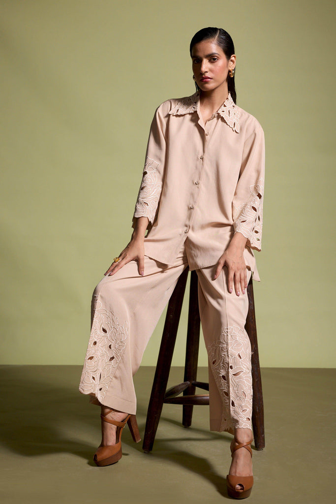 CUTWORK EMBROIDERED SHIRT - dash and dot dash and dot