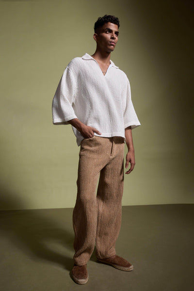 WASHED TEXTURED PANT - dash and dot