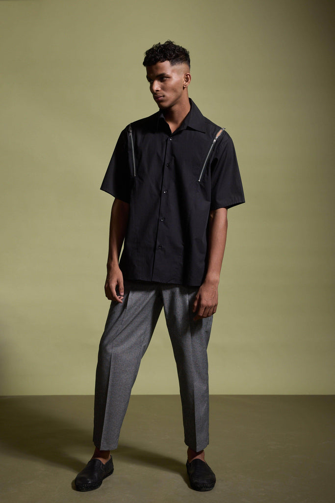 SHOULDER ZIP SHIRT - dash and dot dash and dot