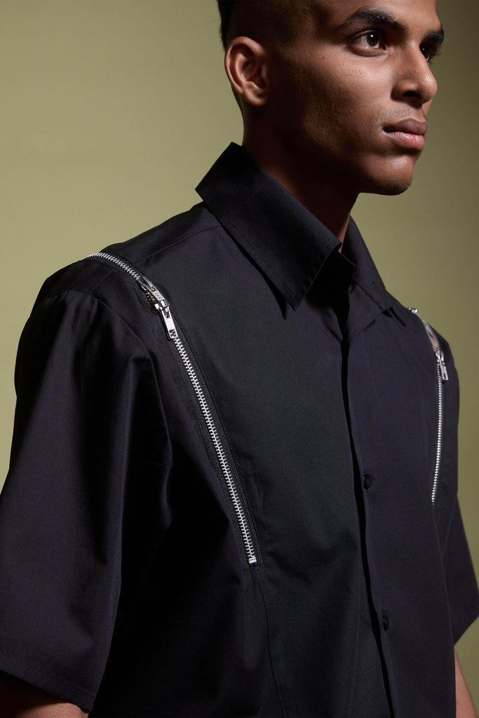 SHOULDER ZIP SHIRT - dash and dot dash and dot