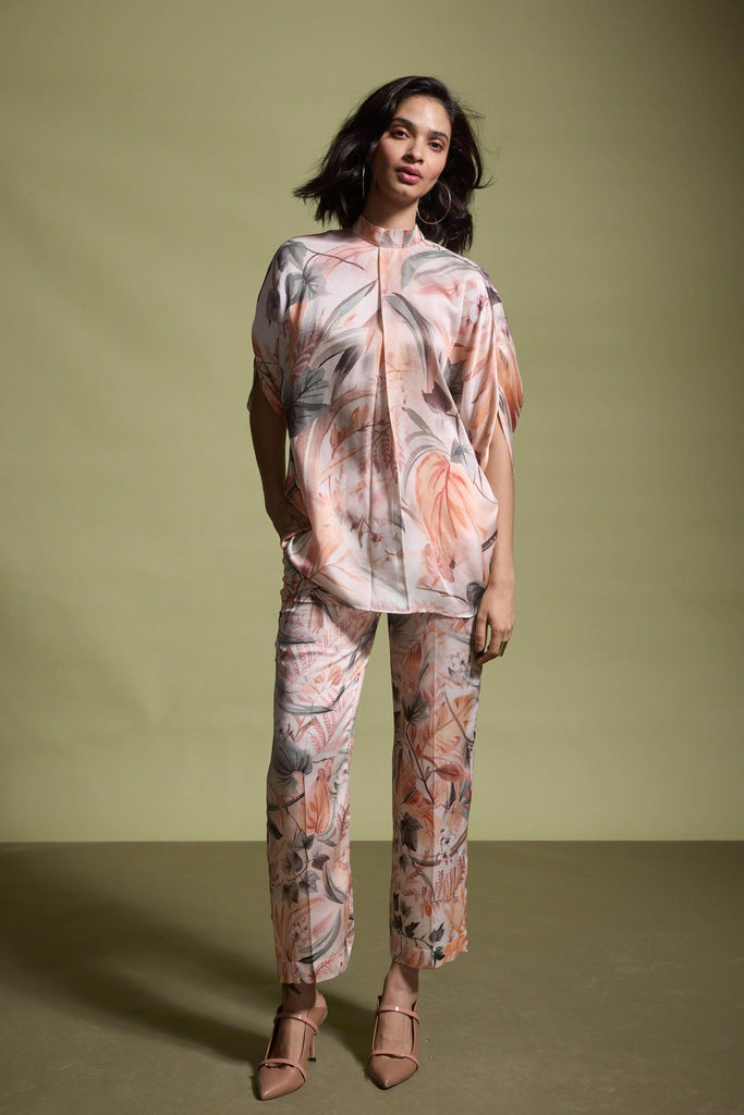 EARTHEN LEAF PRINT PANT - dash and dot dash and dot