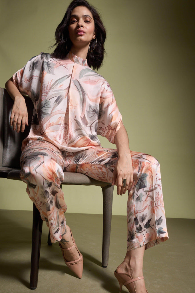 EARTHEN LEAF PRINT PANT - dash and dot dash and dot