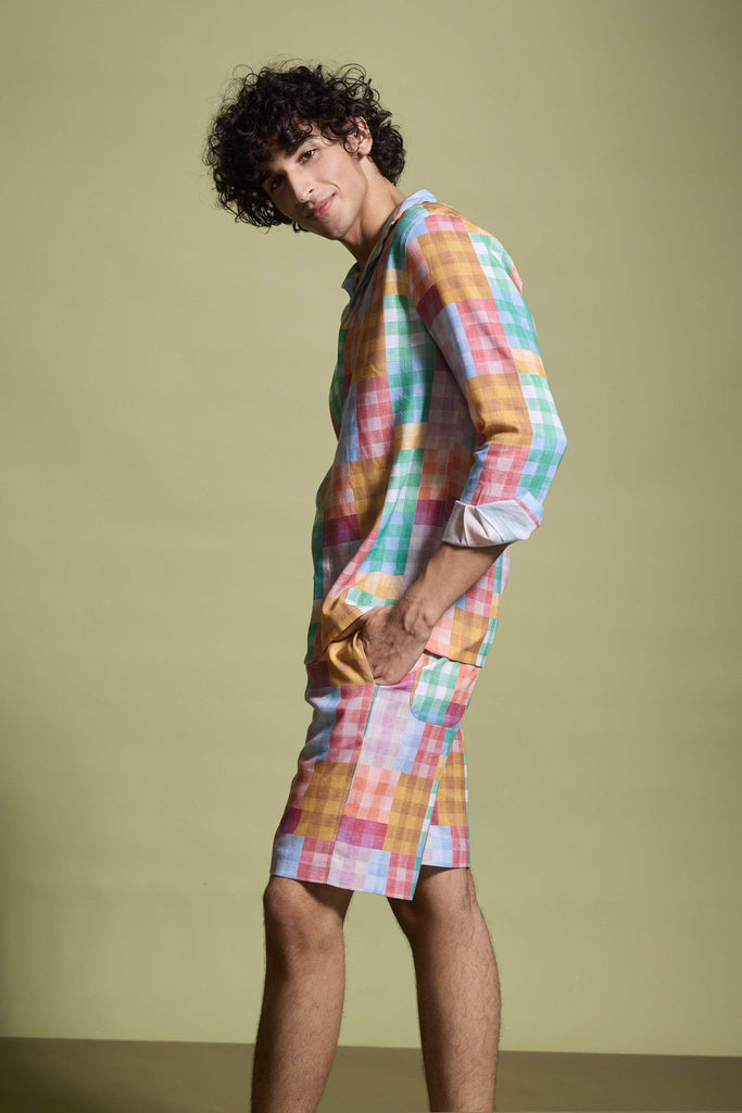 MULTICOLOUR CHECK SET - dash and dot dash and dot