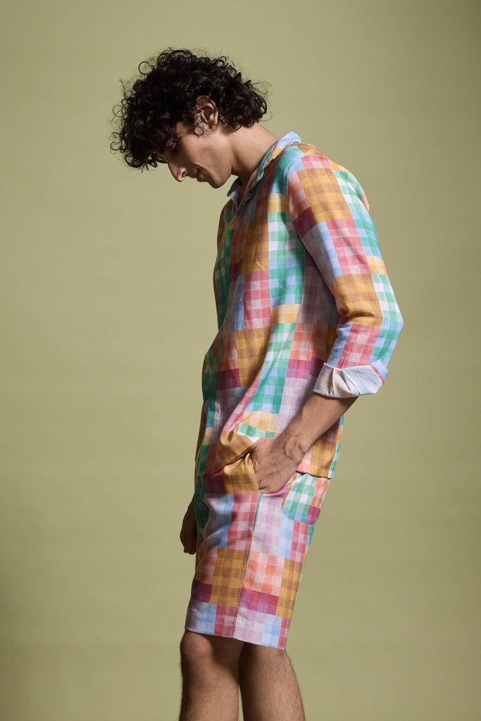 MULTICOLOUR CHECK SET - dash and dot dash and dot