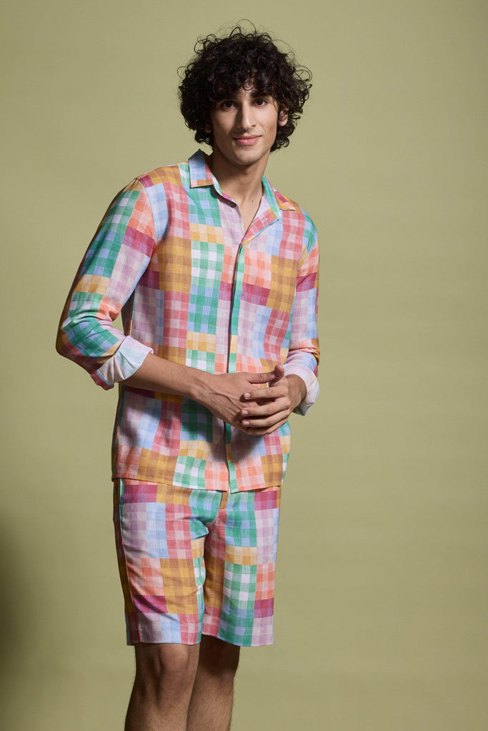 MULTICOLOUR CHECK SET - dash and dot dash and dot